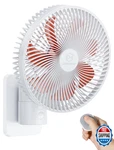 8.5" Quiet Wall Mount Oscillating Fan W/ Remote, Timer, 4-SPEED. Fixed Price $81.07.