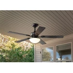 Mainstays 52" Indoor/outdoor Black Blade Reverse Airflow Ceiling Fan With 1 Le. Fixed Price $88.99.
