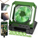 20000MAH Portable Fan Rechargeable With Solar Panel 2-IN-1, 3 Speeds Cordless.... Fixed Price $45.39.