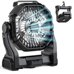 Matulsa Camping Rechargeable Usb Outdoor Portable Fans 10-INCH Black. Fixed Price $54.44.