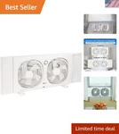 CZ329WT 9" Dual Window With 180 Rotating Fans, 2-SPEEDS, Plastic Removab.... Fixed Price $86.27.