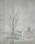 Costway Nearly Natural 4' Pre-lit Artificial White Birch Tree Led Lights. Fixed Price $35.10.