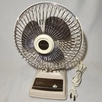 Vintage Galaxy Personal 6 Inch Electric Fan 2 Speed Almond Color / Brown Blades. Fixed Price $15.25.