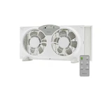 Holmes 9 Digital Window Fan, 3-SPEED, Twin Blade, Reversible Airflow, Remote. Fixed Price $52.99.