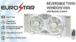 Eurostar FWF9262 Reversible Twin Window Fan, White. Fixed Price $55.95.
