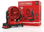 Craftsman V20 Misting Fan Kit +battery +charger 3-SPEED Portable Bucket Top. Fixed Price $75.00.