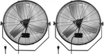 Wall Mount Fan 24 Inch 3 Speed Industrial Metal Pack Black Simple Deluxe Patio. Fixed Price $299.99.
