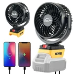 Portable Cordless Fan For Dewalt 20V Battery,with Usb Charging Camping. Fixed Price $19.90.