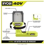 Ryobi Work Light Lantern 40V Led RY40WL01B Ships Puerto Rico 11 Days Run Time. Fixed Price $34.00.