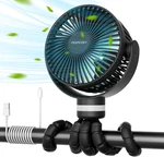 Momcozy 8000MAH Portable Stroller Fan 27H Ultra-long Battery Life Detachable. Fixed Price $41.99.