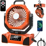 Portable Camping Fan Battery Operated Powered With Remote Control & Led L.... Fixed Price $40.34.