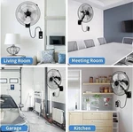 Simple Deluxe 18 Inch Wall Mount Fan 90 Degree Horizontal Oscillation - Black. Fixed Price $45.00.