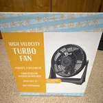 High Velocity Turbo Fan 8" Table/desk Wall Mount Adjustable Quiet Black. Fixed Price $17.99.