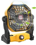 Jinlicte Camping Fan, Led LANTERN,10400 Mah Rechargeable Battery Yellow. Fixed Price $32.30.