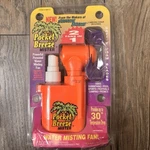 Nos 1997 Squeeze Breeze Mister Pocket 2 Fans Water Misting - Damage Box. Fixed Price $16.15.