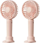 Portable Handheld 2 Pack, Usb Rechargeable Mini Fan, Ultra Quiet, 3 Speeds W. Fixed Price $10.68.