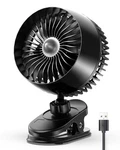 Koonie Usb Clip Fan, Strong Wind Ultra Quiet Desk Small, Black. Fixed Price $21.82.