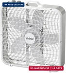 Shinic Box Fan With Thermostat For Bedroom, 3-SPEED Portable 20", White. Fixed Price $74.99.