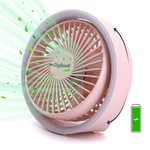 Digibond Pink Desk Fan, Small Quiet With Ambient Light/hook Portable Usb .... Fixed Price $34.02.