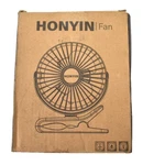 Honyin 720 Rotation Small Desk & Clip Fan W Sturdy Base 3 Speed Matte Black. Fixed Price $15.99.