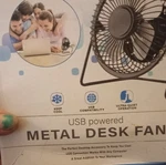 Vivitar Usb Powered Metal Mini Desk Fan Black Ultra-quiet Axial Blade Round. Fixed Price $19.13.