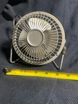 Pmx Model HVRA-4D 4" Personal Electric Silver Fan Metal Portable Tilt Works. Fixed Price $20.00.