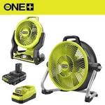 Ryobi One 18V 14 In. Hybrid Air Cannon 2.0 Ah Battery, Charger, & 7-1/2 Fan. Fixed Price $325.97.