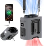 Socool Portable Waist Fan Clip Belt 360 Rotation 14500MAH, Gray. Fixed Price $53.78.