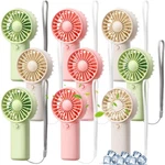 Mini Portable Fan Handheld Battery Operated 12 Pcs Green Pink White Rossesay. Fixed Price $59.99.