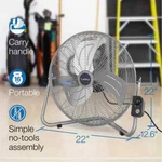 Lasko Commercial Grade Floor Fan Metal Garage Heavy Duty Ventilation Unit Mount. Fixed Price $120.06.