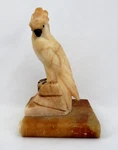 Charming Vintage 1930'S Art Deco Italian Marble Parrot Cockatoo On Book Figurine. Fixed Price $55.00.