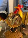 Breeze Decorative Figurine Fan, Rooster 17" Tall X 13 Wide. Fixed Price $38.00.