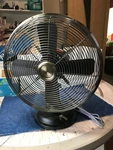 Retro Better Homes & Gardens Metal Oscillating Table Fan Black 3 Speed 15". Fixed Price $39.95.