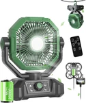20000MAH Portable Camping With Lights, Rechargeable Battery Operated Fan,. Fixed Price $34.58.