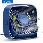 Topk Usb Desk Fan, Mini Strong Airflow & Quiet, 3-SPEED, 360 Rotatable. Fixed Price $9.99.
