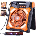 Westtree Solar Fan Battery Powered Rechargeable Camping 1, Orange. Fixed Price $60.66.