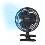 Comfort Zone Clip Desk Fan, 6 Inches, 2 Speed, Fully Adjustable Tilt, Black. Fixed Price $23.19.