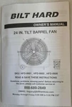 Bilt Hard 24" Industrial Tilt Drum Fan HFD-0601 8100 Cfm High Velocity 3-SPEED. Fixed Price $119.99.