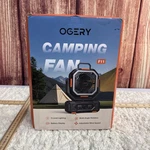 Ogery Rechargeable Portable Camping Fan Model F11 - Black And Orange New. Fixed Price $55.00.