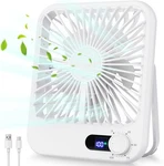 Travel Fan For Sleeping, 6.8" Portable Rechargeable Small, White. Fixed Price $22.03.