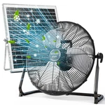 12" Solar Powered Fan Rechargeable Outdoor Floor 4-24H Runtime Batter.... Fixed Price $153.63.
