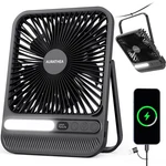 Aurathea 10000MAH Travel Fan, 7 Portable Desk Ultra-thin Small, Black. Fixed Price $59.58.