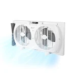 Comfort Zone 9" 3-SPEED Twin Window Fan With Quiet Setting. Fixed Price $42.19.