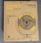 Coldsky Camping Fan Rechargeable 9" Super Wind Power Led Large Battery HY-8608. Fixed Price $70.00.