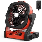 Trexeen Operated Fan For Milwaukee M18 Battery, Medium, Red And Black. Fixed Price $128.47.