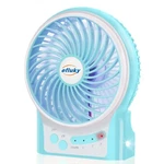 Efluky 3 Speeds Mini Desk Fan, Rechargeable Battery Operated With Led Light,. Fixed Price $21.99.