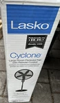Lasko Cyclone 18" Pedestal Fan Remote Control, Oscillation, Timer, Black. Fixed Price $42.46.