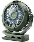 Gaiatop Portable Camping Fan With Led Lantern, 360 Rotation And Small, Green. Fixed Price $40.28.