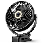Koonie 10000MAH Portable Clip Fan With Led Lantern And Medium, Gloss Black. Fixed Price $65.30.