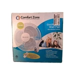 Comfort Zone 16" Oscillating Wall Fan Electric W/remote, Timer And Sleep Mode. Fixed Price $39.99.